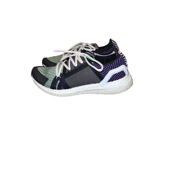adidas STELLA  MCCARTNEY x UltraBoost 20 Flash Green Purple Shoes Sz 8.5 - Picture 1 of 14